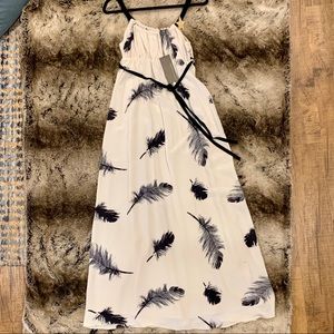 Portia Feather Print Maxi Dress -Corey Lynn Calter
